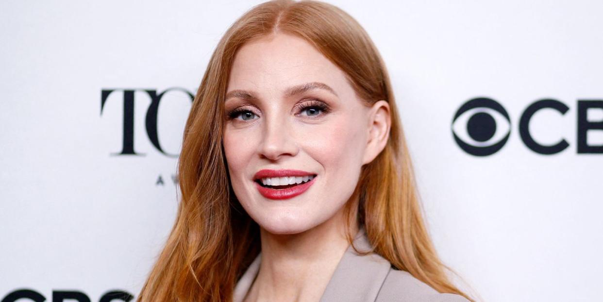 2023 tony awards jessica chastain see through dress