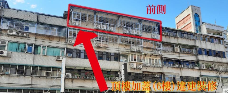 北市南港區一既屬違建前側。   圖 : 翻攝自游淑慧臉書