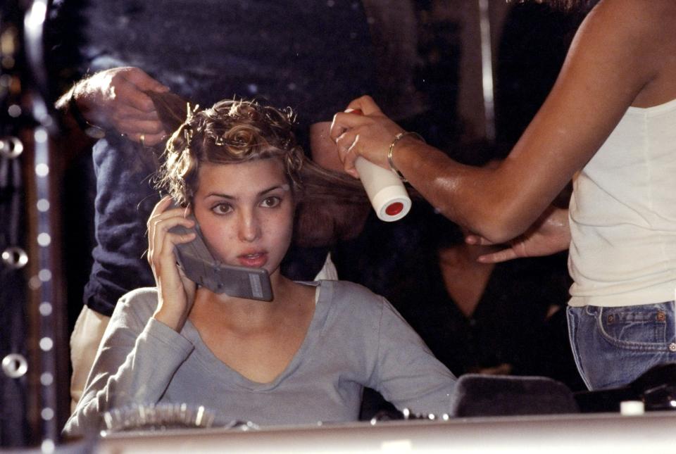 Ivanka Trump backstage on cellphone at the Jill Stuart Fashion Show at Chelsea Piers in NYC. (Photo: Richard Corkery/NY Daily News Archive via Getty Images)