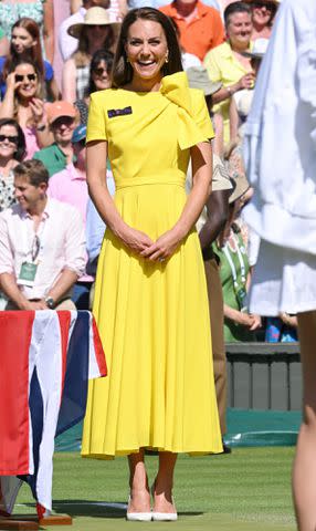 Karwai Tang/WireImage Kate Middleton attends Wimbledon in July 2022.