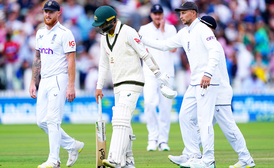 Nathan Lyon, pictured here during the second Ashes Test against England.