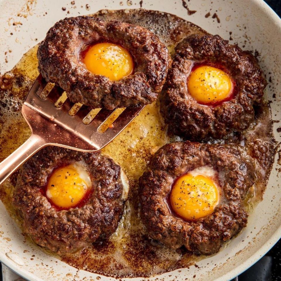 Egg-In-A-Hole Burgers | Beef Burger Recipes