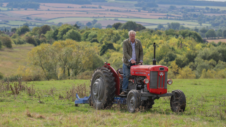 Jeremy Clarkson returns to Prime Video in May for more Clarkson's Farm. (Prime Video)