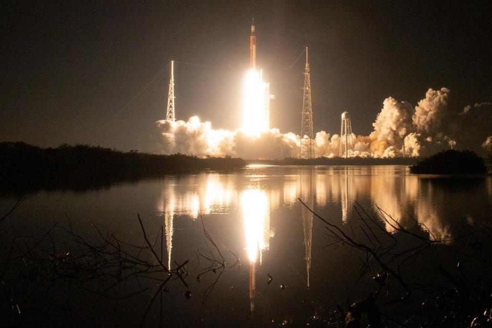 Nasa’s Artemis 1 mission blasts off ((Nasa/Bill Ingalls))