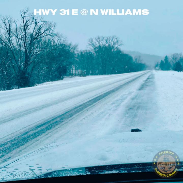 Snow in Sumner County (Courtesy: Sumner County Sheriff’s Office)