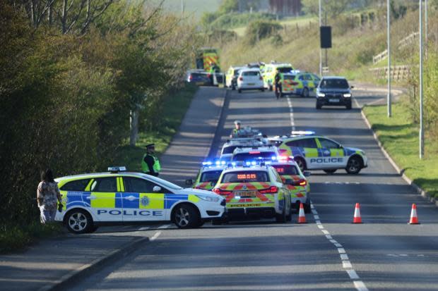 The Argus: The scene in Portslade following the crash