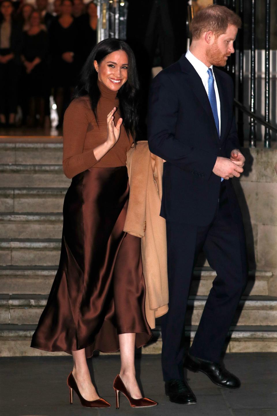 The Duke and Duchess of Sussex during a visit to Canada House 