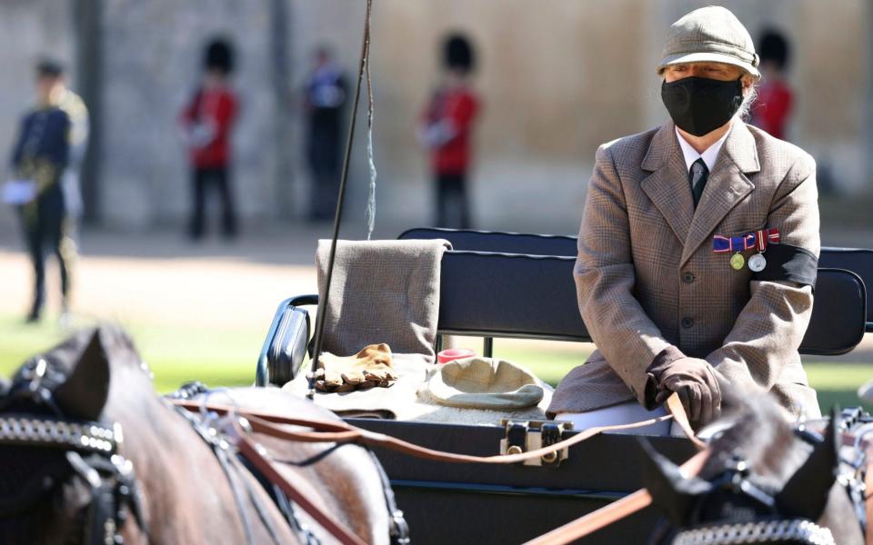 The Duke of Edinburgh's driving carriage arrives in the Quadrangle - Ian Vogler/Pool