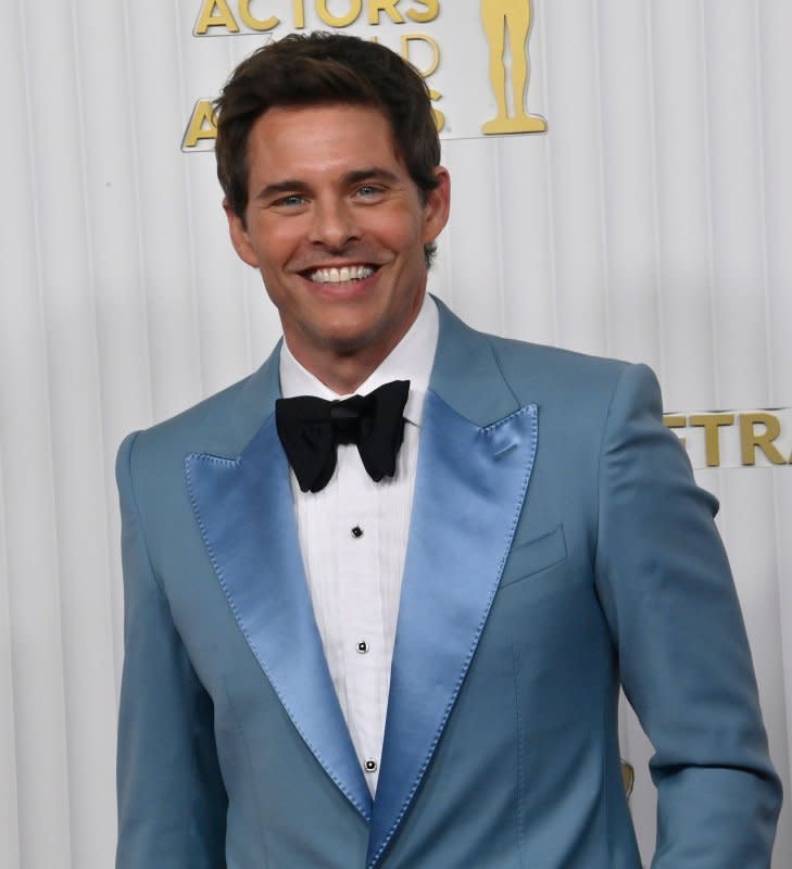 James Marsden attends the 29th annual SAG Awards at the Fairmont Century Plaza in Los Angeles on February 26. The actor turns 50 on September 18. File Photo by Jim Ruymen/UPI