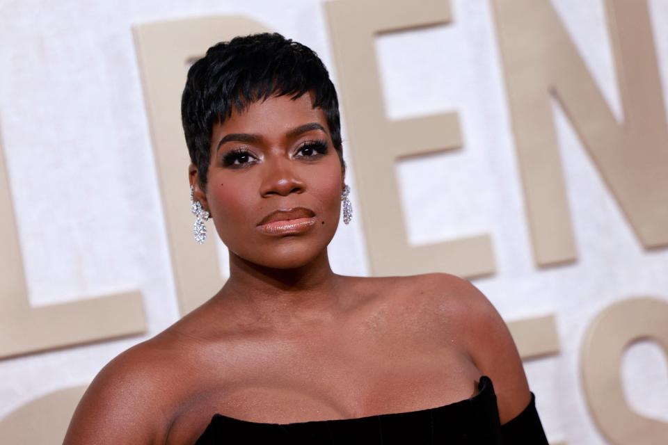 Fantasia Barrino walks the Golden Globes red carpet Sunday in Beverly Hills, California.