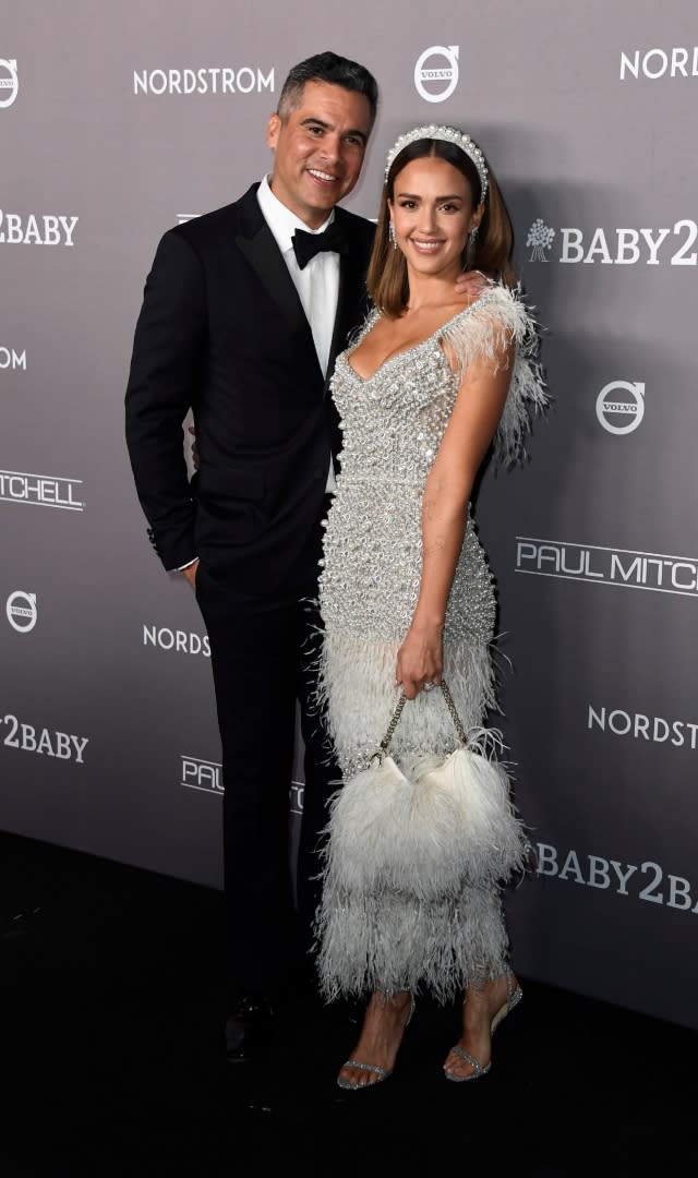 CULVER CITY, CALIFORNIA – NOVEMBER 09: (L-R) Cash Warren and Jessica Alba attends the 2019 Baby2Baby Gala presented by Paul Mitchell at 3LABS on November 09, 2019 in Culver City, California. <em>Photo by Frazer Harrison/Getty Images.</em>