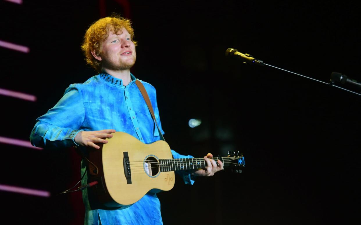Ed Sheeran performing in Mumbai in November - AFP