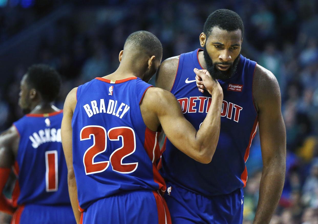 Andre Drummond imposed his will on the East-leading Celtics. (AP)