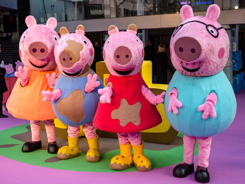 Extrem beliebt bei Kindern: Die gesamte Familie von Peppa Wutz. (Copyright: Rex/Shutterstock)