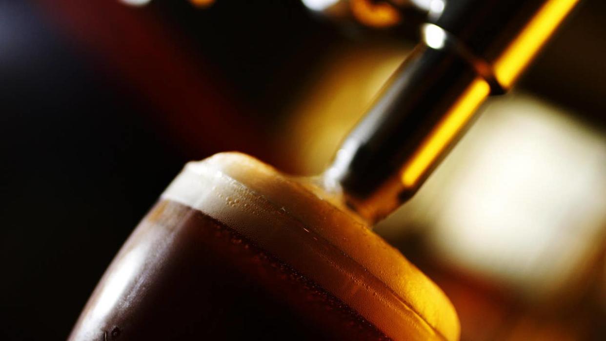 <div>(AUSTRALIA OUT) A glass of beer being filled at a bar on 25 January 2005. AFR GENERIC Picture by ANDREW QUILTY. (Photo by Fairfax Media via Getty Images via Getty Images)</div>