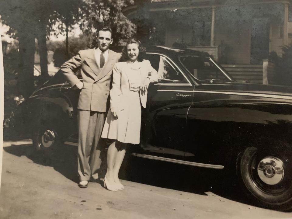 Frankie and Royce King where high school sweethearts who got engaged during WWII, just before Royce was deployed overseas. / Credit: Sue Bilodeau