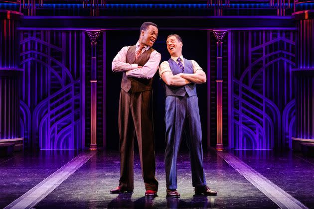 J. Harrison Ghee (left) and Christian Borle in Broadway's 
