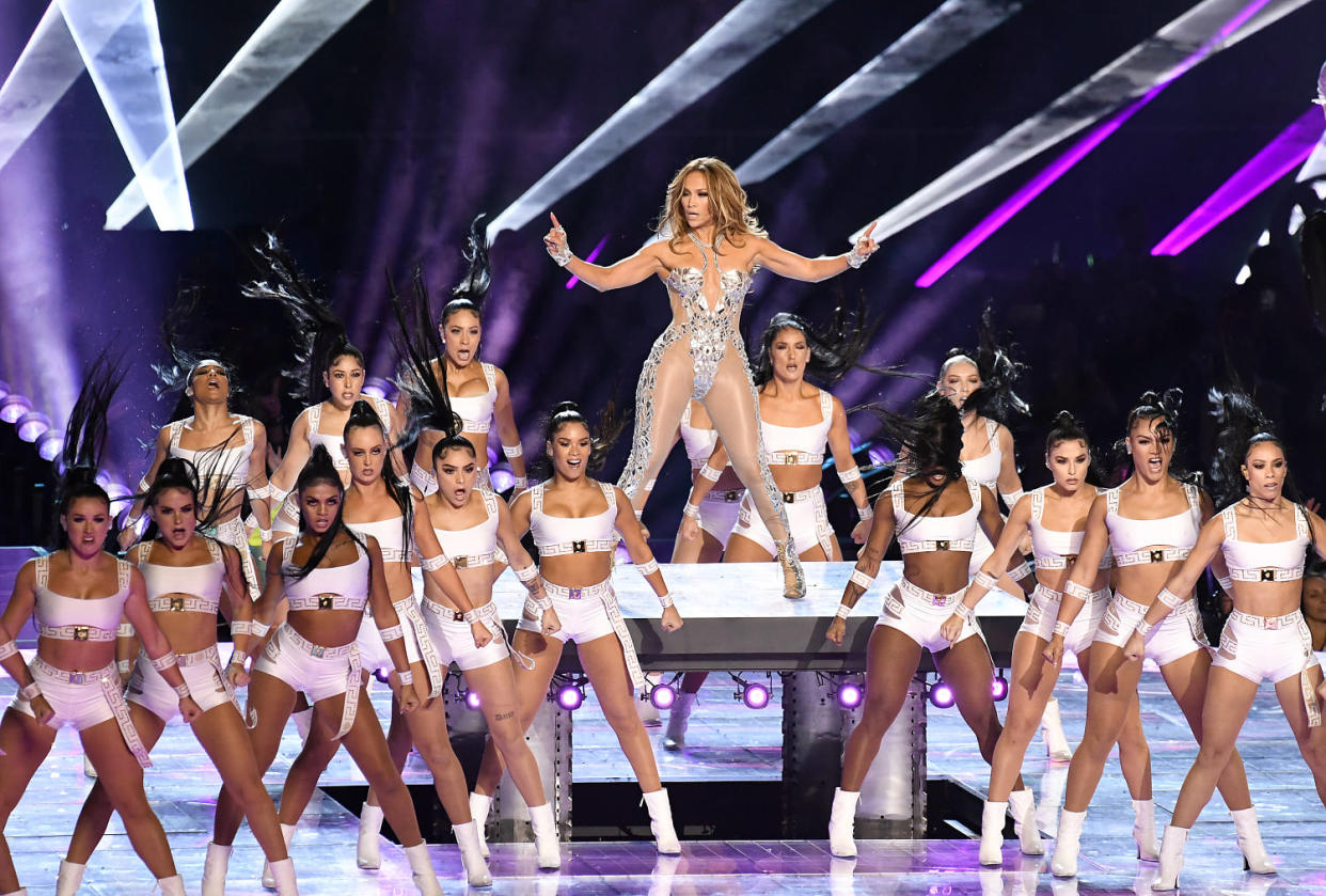 Jennifer Lopez performs at Super Bowl LIV  (Getty Images)
