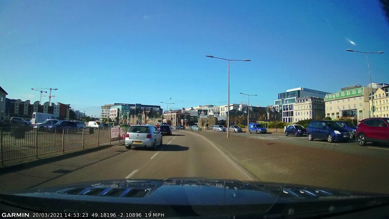 Meteor captured on dashcam over Jersey in the Channel Islands.