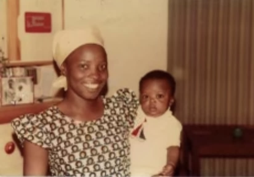 Yemi Mobolade and his mom as a child in Nigeria, Courtesy: Vanessa Zink, City of Colorado Springs Communications Officer