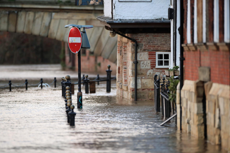 The scene in York after the River Ouse burst its banks. (PA)