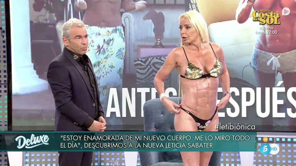 Leticia Sabater enseñando su 'nuevo' abdomen.