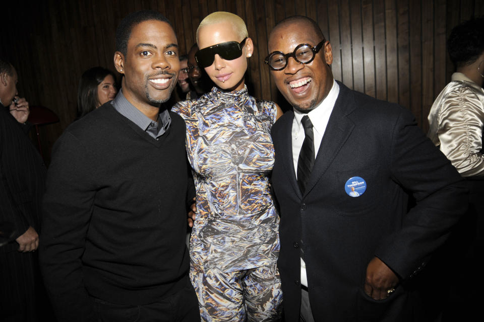 Chris Rock, Amber Rose and Andre Harrell attend THE CINEMA SOCIETY & TARGET host the after party for Roadside Attractions & HBO Films 