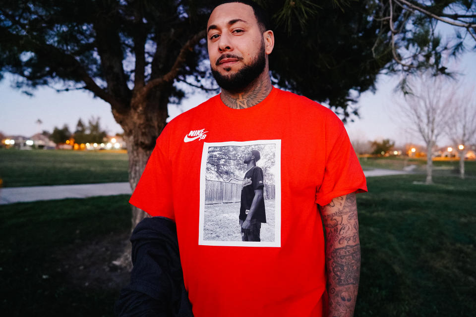 Anderson Williams at the vigil for Nichols at Regency Skate Park. Nichols grew up in Sacramento and started skating as a kid.<span class="copyright">Mark Dillon for TIME</span>