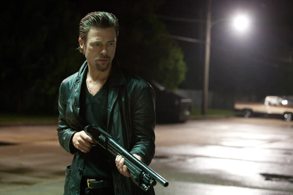 "<a href="http://movies.yahoo.com/movie/cogan-s-trade/" data-ylk="slk:Killing Them Softly;elm:context_link;itc:0;sec:content-canvas" class="link ">Killing Them Softly</a>" (May 22): In this contemporary crime thriller, Pitt reunites with director Andrew Dominik ("The Assassination of Jesse James by the Coward Robert Ford ") to play a hit man wading through the messy aftermath of a heist at a mob-run poker game.