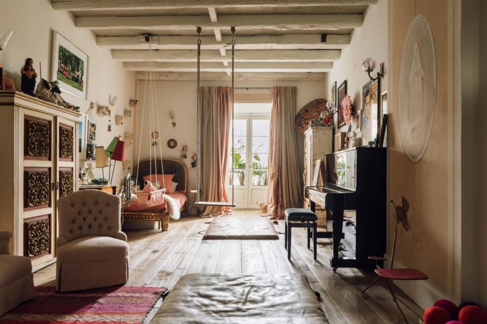 <div class="inline-image__caption"><p>There may be no way to avoid your little princess becoming a spoiled diva when she gets to call this room home. But on the plus side, she will be the coolest girl in school with her very own indoor swing and personal piano. </p></div> <div class="inline-image__credit">Christie’s International Real Estate</div>