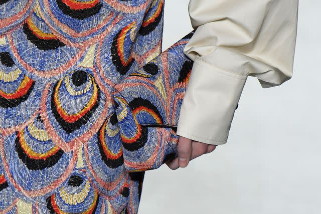 <p>Getty Images</p> A Dries Van Noten pattern in the designer's 2018/2019 fall/winter collection presented in Paris.