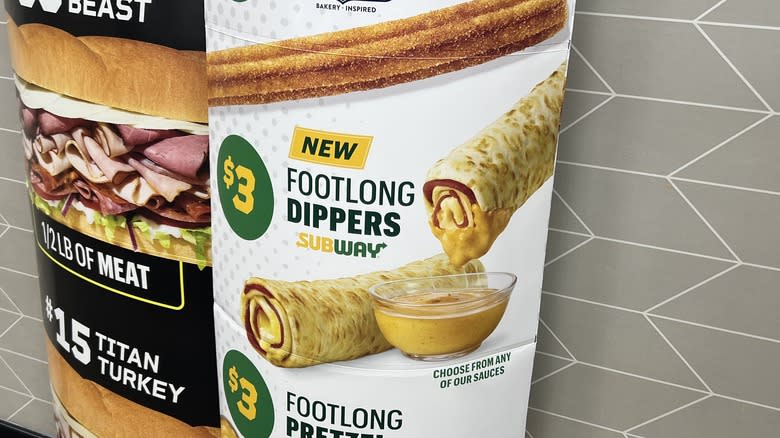 Subway's Dippers sign