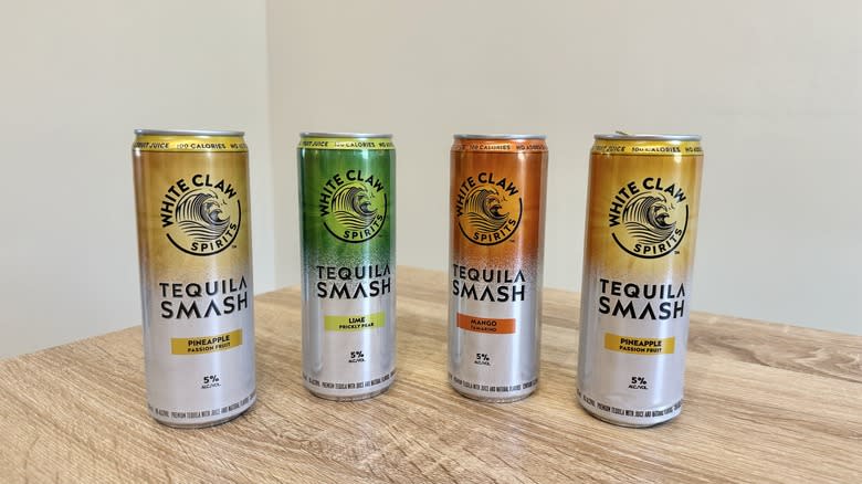 Four cans of White Claw Tequila Smash