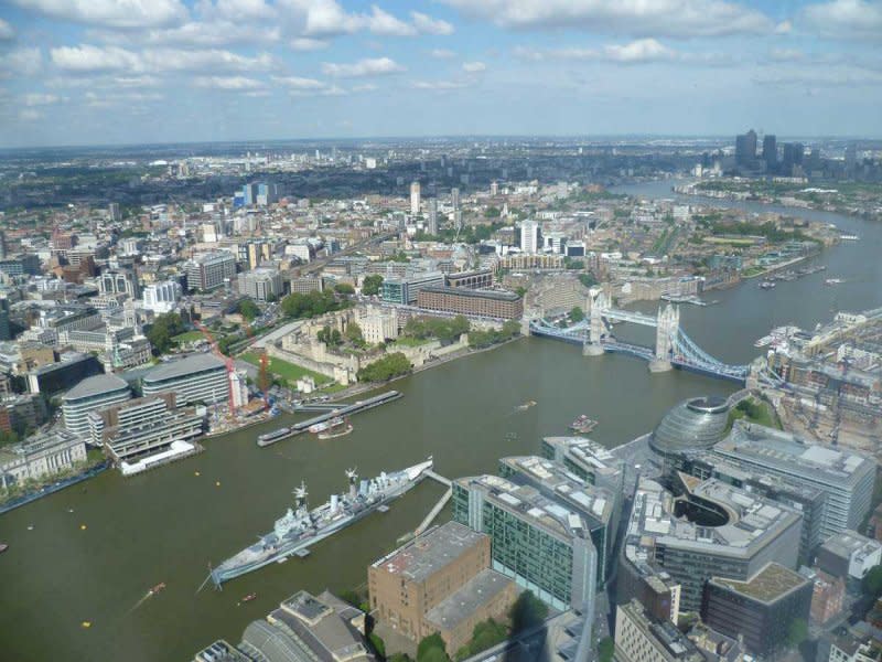 View from the Shard, London, skyline