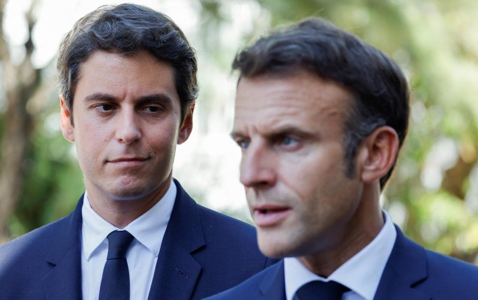 Gabriel Attal with French President Emmanuel Macron