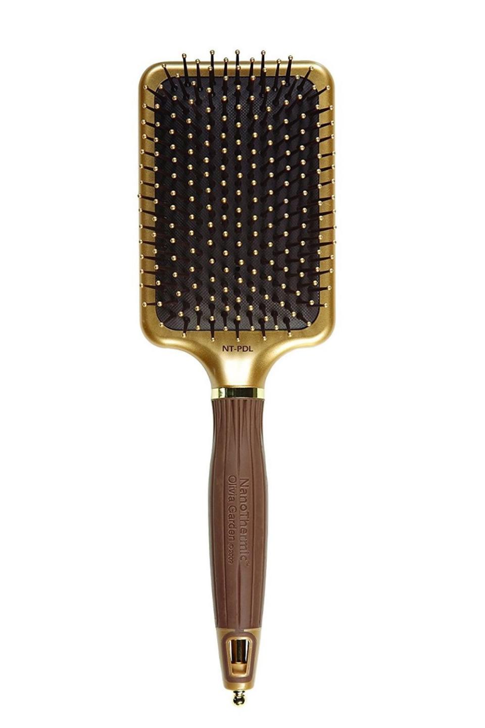 3) Olivia Garden NanoThermic Ceramic + Ion Large Paddle Brush