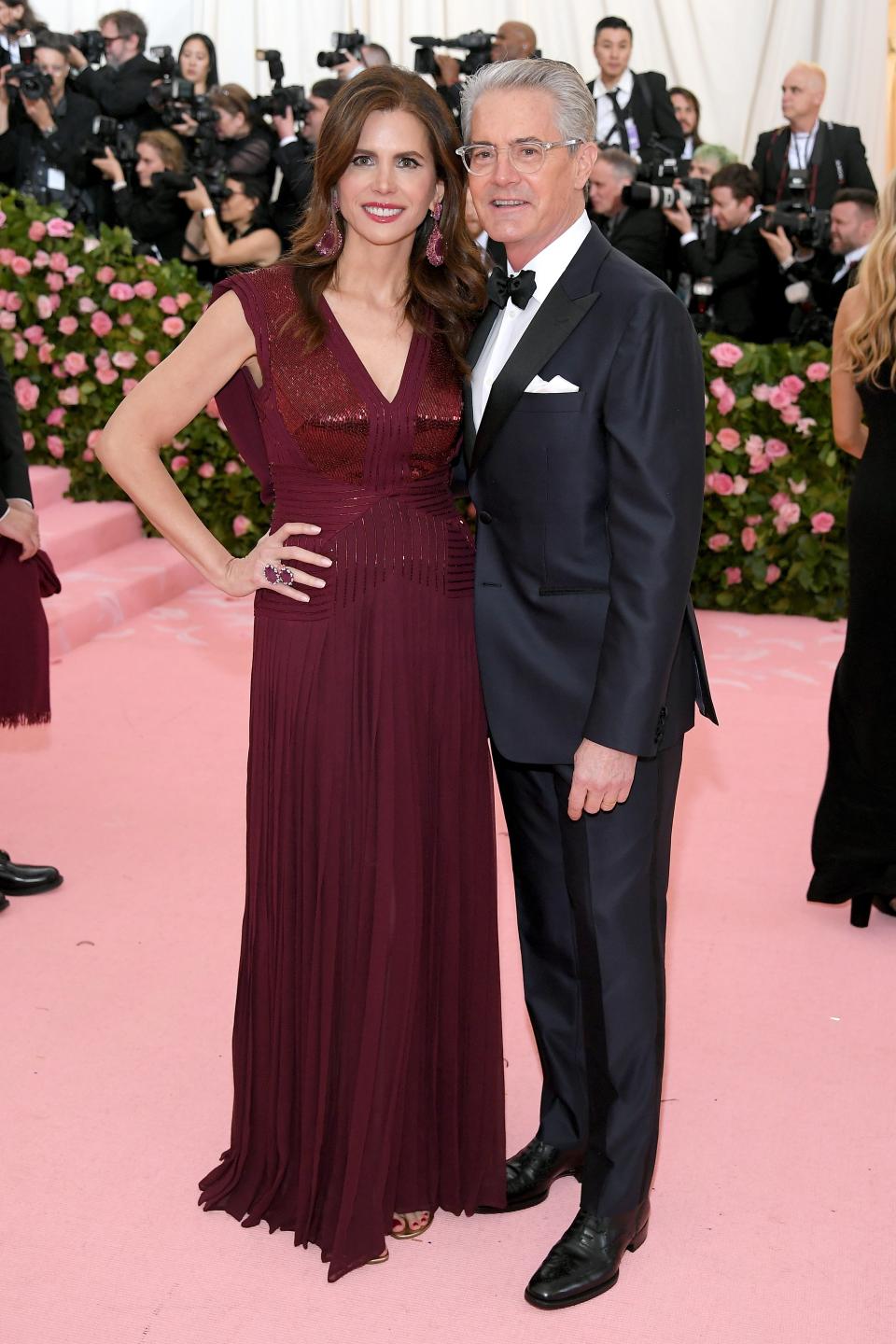 <h1 class="title">Desiree Gruber in Zac Posen and Kyle MacLachlan</h1><cite class="credit">Photo: Getty Images</cite>