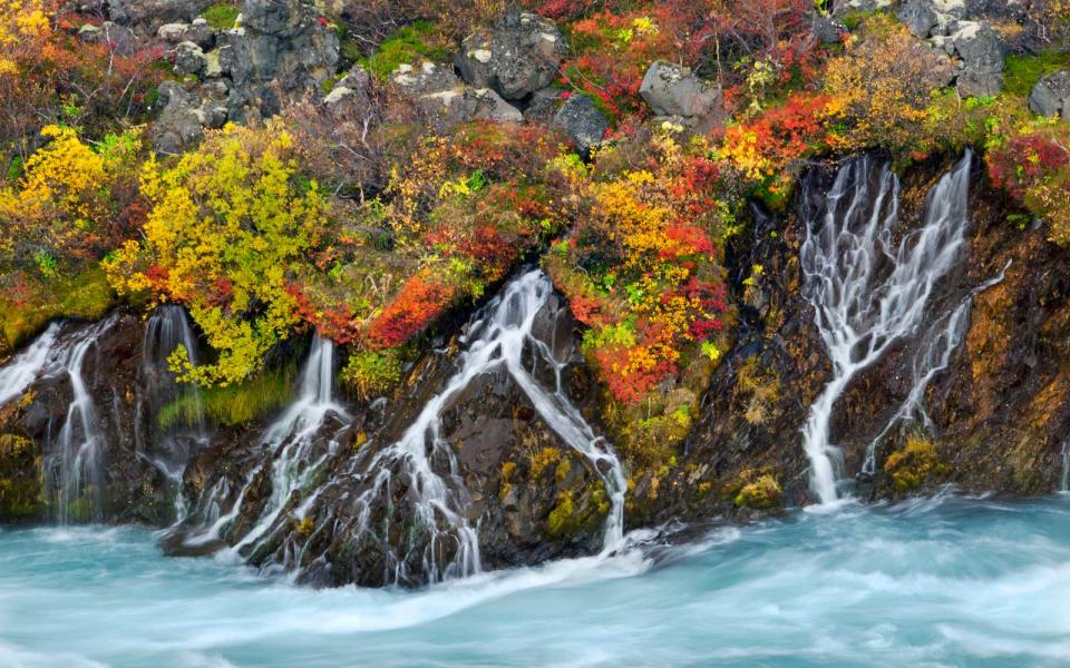 Hraunfossar Falls: Iceland