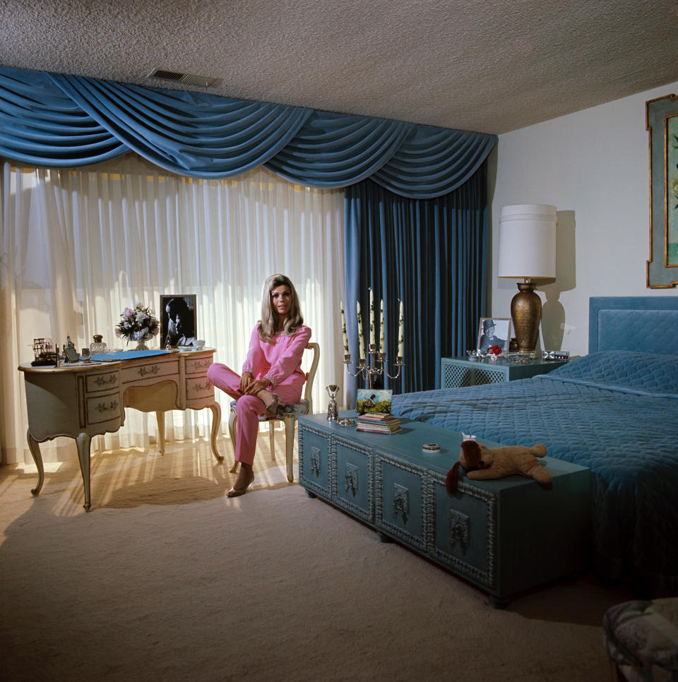 Nancy Sinatra - Beverly Hills Home - 1967 - Blue Bedroom