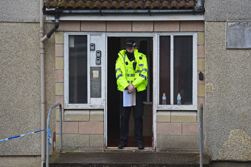 Police Scotland investigate a scene of crime on Brookfield Road, Port Glasgow