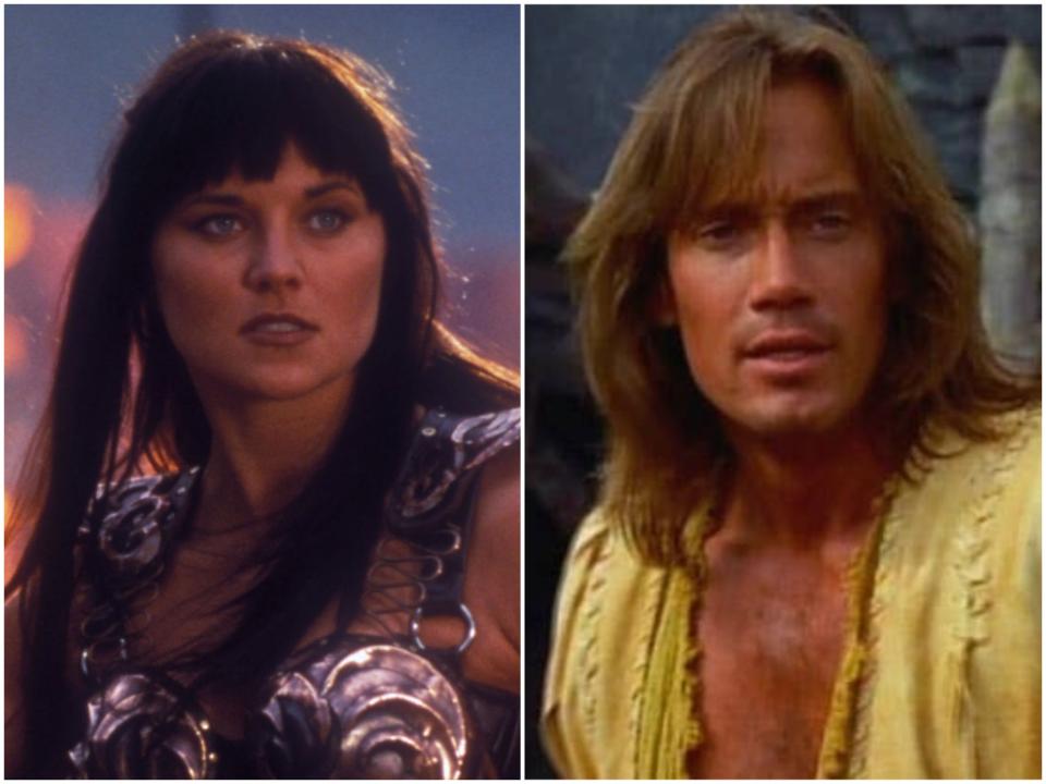 Lucy Lawless in Xena: Warrior Princess and Kevin Sorbo in Hercules: The Legendary JourneysMCA TV