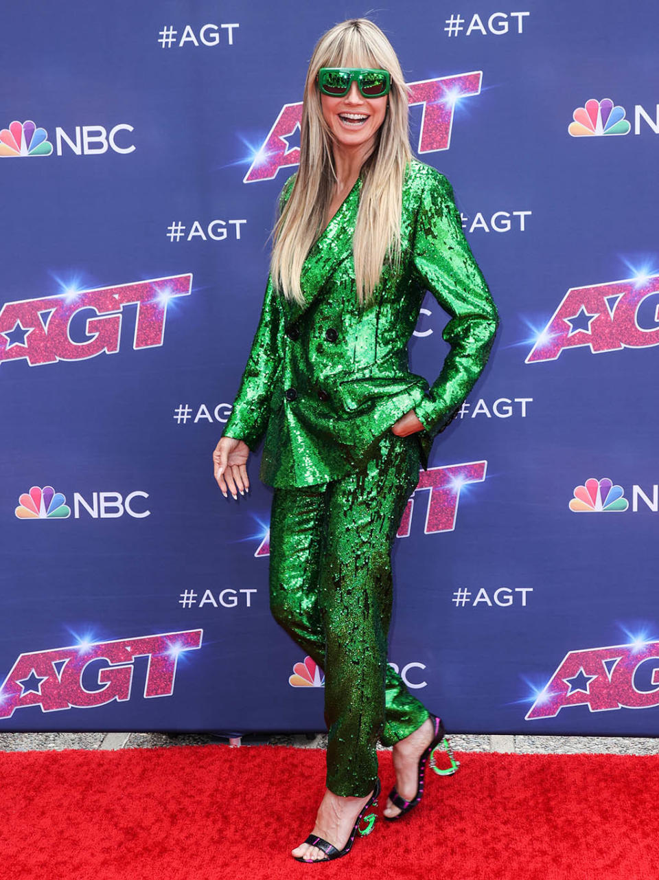 Heidi Klum on the red carpet at’America’s Got Talent’ Season 17 kickoff on April 20, 2022 in Pasadena, California. - Credit: Xavier Collin/Image Press Agency