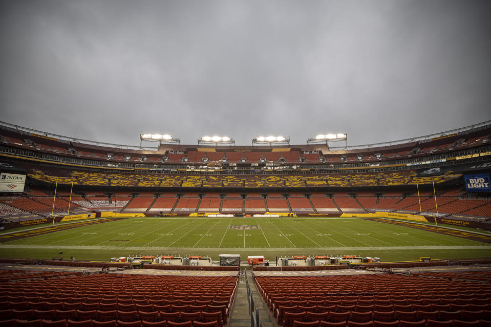 LANDOVER, MD - OCTOBER 25: A general view of the stadium after the game between the Washington Football Team and the Dallas Cowboys at FedExField on October 25, 2020 in Landover, Maryland. (Photo by Scott Taetsch/Getty Images)