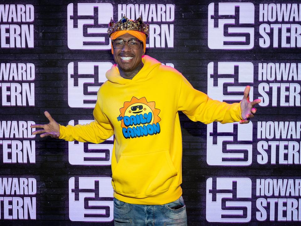 Nick Cannon visits SiriusXM's 'The Howard Stern Show' at SiriusXM Studios on April 10, 2023 in Los Angeles, California.