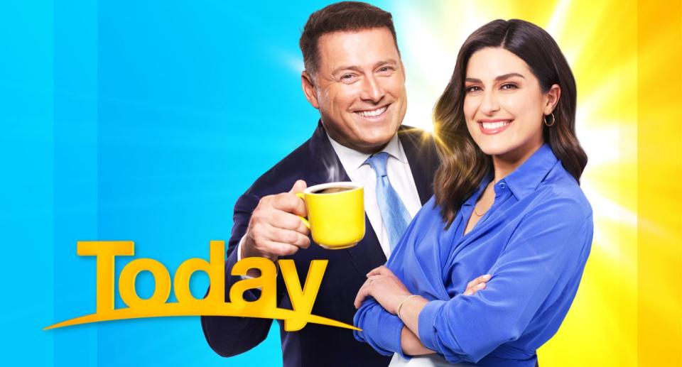 Promo shot of Today hosts Karl Stefanovic and Sarah Abo