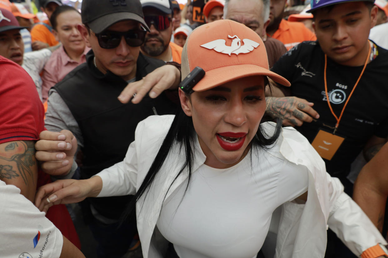 Sandra Cuevas en un evento previo a las elecciones del pasado 2 de junio. (Gerardo Vieyra/NurPhoto via Getty Images)