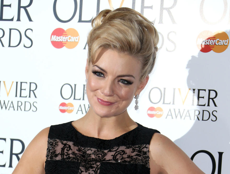 FILE - In this April 28, 2013 file photo, British actress Sheridan Smith appears at the Olivier Awards 2013 at the Royal opera House in London. Smith, known for her comedic roles on stage and TV, was nominated for an International Emmy award for her role as the title character in the ITV drama series, "Mrs. Biggs," The awards will be presented at a ceremony on Nov. 25 at the Hilton New York Hotel. (Photo by Joel Ryan/Invision/AP, File)