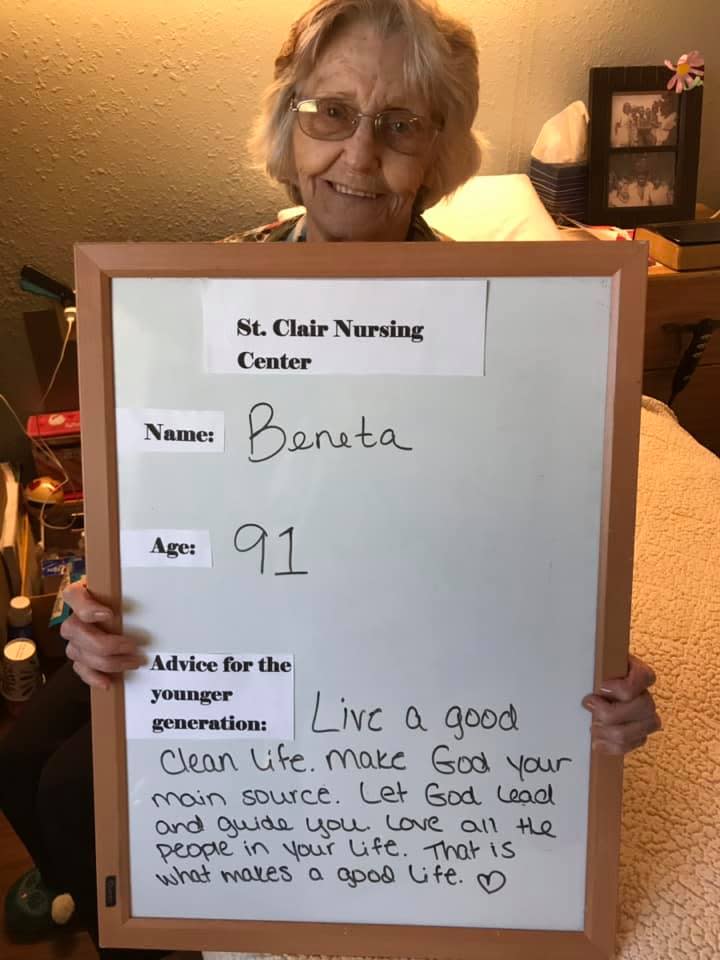 Faith is a big part of Beneta's life (Picture: St. Clair Nursing Center)