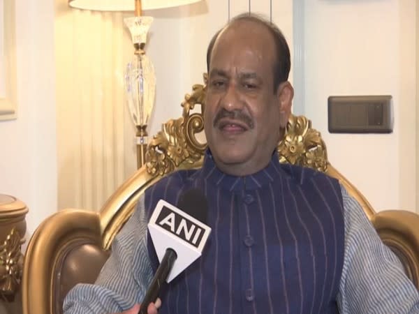 Lok Sabha Speaker Om Birla speaking to ANI in Leh, Ladakh on Thursday. [Photo/ANI]