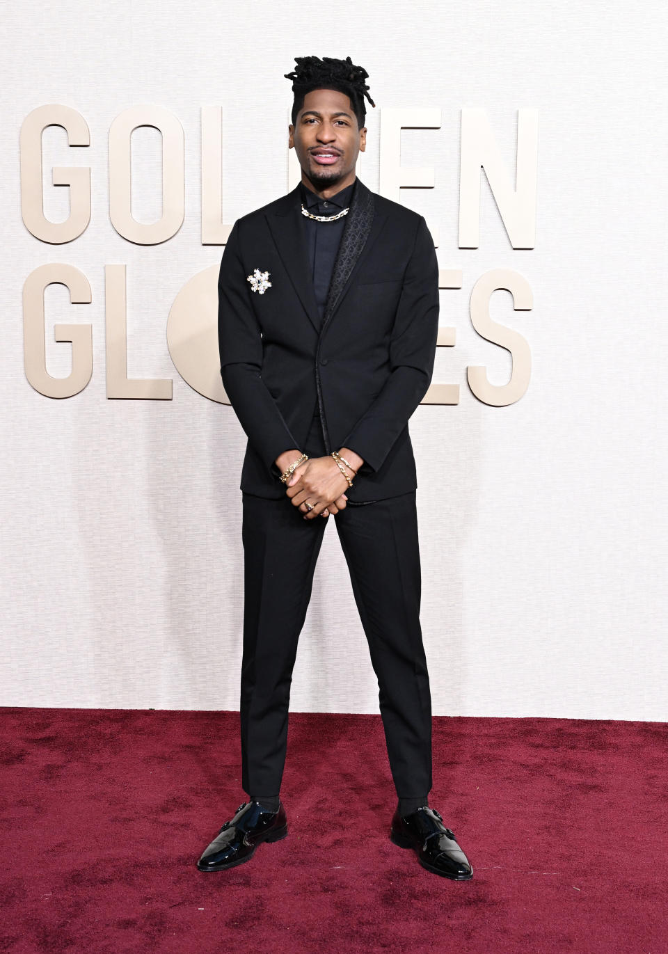 Jon Batiste at the 81st Golden Globe Awards held at the Beverly Hilton Hotel on January 7, 2024 in Beverly Hills, California.